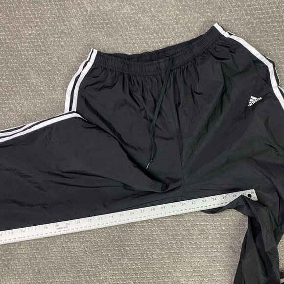 Vintage Y2K Adidas Windbreaker Pants Men's XL Track Crinkle Ankle Zip Nylon - Picture 11 of 12